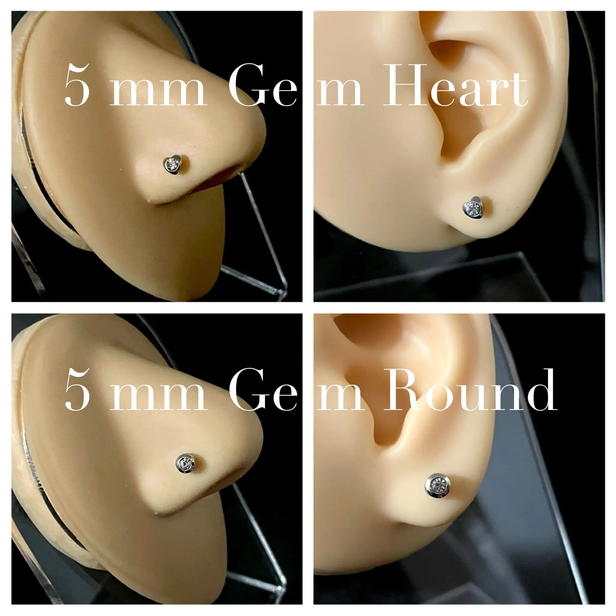 Magnetic Nose Ring - No Piercing Rhinestone Stud Earring