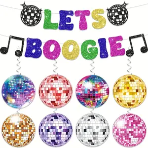 70s Party Decorations Banner and Hanging Swirls, Disco Themed Party Decorations, Retro 60s 70s 80s 90s, Disco Ball for Ceiling, Party Decoration Supplies