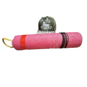 Woodro Easy to Find Catfishing Noodle with Handle & Reflective Tape 15ft Line 200lbs Test Twine & 60lbs Braided Line Pink Foam 5 pack