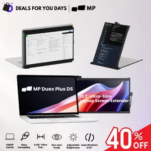 Mobile Pixels Duex Plus DS 13.3" FHD 1080p Laptop Screen Extender, 1.3lbs Ultra Slim, lightweight Portable Monitor, USB C/HDMI Plug & Play Travel Monitor Compatible with mac/Windows/Apple/Android/Switch