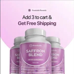 Rosabella Saffron Supplement [88mg] for Mental Clarity, Digestion, Positive Mood & Blue Light Eye Health - Vegan