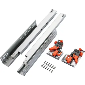 6 Pair of 16 Inch Undermount Soft Close Drawer Slides 100LB Load Capacity Full Extension Concealed Drawer Rails with  Locking Device