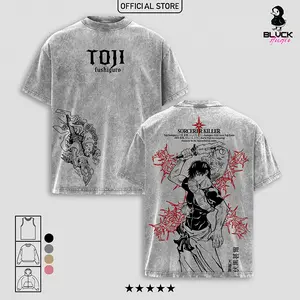 Toji Fushiguro Jujutsu Kaisen Anime Washed T-Shirt, Tanktop, Sweatshirt and Hoodie Oversize Unisex, Heavy Cotton Casual Streetwear Vintage Urban Outfit Fashion Clothes Top Anime Fans for Men and Women