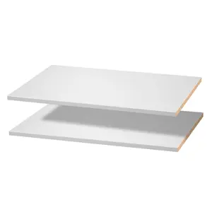fathersdaygift VEVOR Melamine Shelves, 2 Piece, Wooden Cabinet Shelves Cut to Size for Closet System, Replacement Cabinet Shelf, Versatile Use Wardrobe Board for Closets, Cabinets, or any custom Shelving Needs