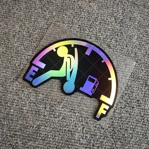 1PC vinyl oil gauge decal, waterproof and sun-proof car body scratch cover, durable stickman cartoon fuel tank cap sticker for vehicle decoration, car vinyl sticker, Decal For Cars