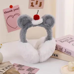Autumn and Winter Warm Foldable Student Earmuffs Cat Ear Cute Riding Cold-Proof Anti-Freeze Plush Earmuffs Ear Hat