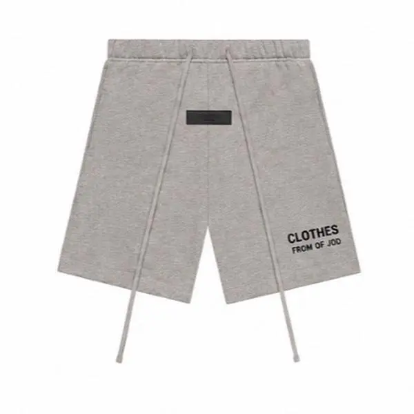 Men’s casual drawstring Dark oatmeal shorts