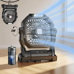 SYADOO Camping Fan Rechargeable,4 Speeds,3 adjustable,20000mAh  Battery Powered Fanwith LED Lantern, Hang Hook,Barbecue, Fishing, Travel, Home, Tent