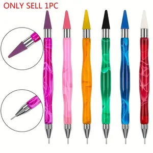 Diamond Art Painting Dual-ended Handheld Wax Pen, 1 Count Gradient Handle Diamond Art Painting Making Tools, Diamond Art Painting Accessories Crafts