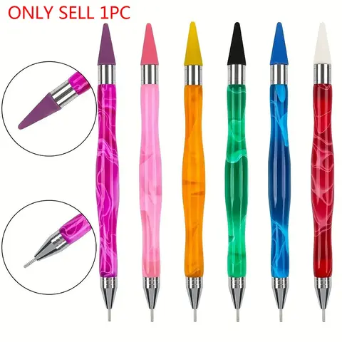 Diamond Art Painting Dual-ended Handheld Wax Pen, 1 Count Gradient Handle Diamond Art Painting Making Tools, Diamond Art Painting Accessories Crafts