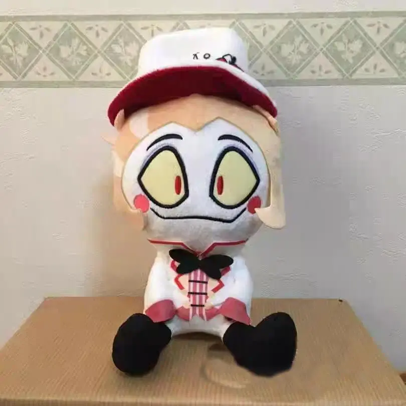 30cm Anime Hazbin Lucifer Husk Plushie Doll Toy Hotel Alastor Demon Soft Plush Dolls Periphery Room Decorative Plush Pillow Gift