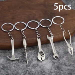 Set of 5 Mini Tool Keychains, Compact Size, Creative Metal Utility Pendants, Metal Material, Multifunctional Practical Gifts, Practical Gift Choice, Ideal for Daily Use & Outdoor Activities, Comes in a set of five, Accessories