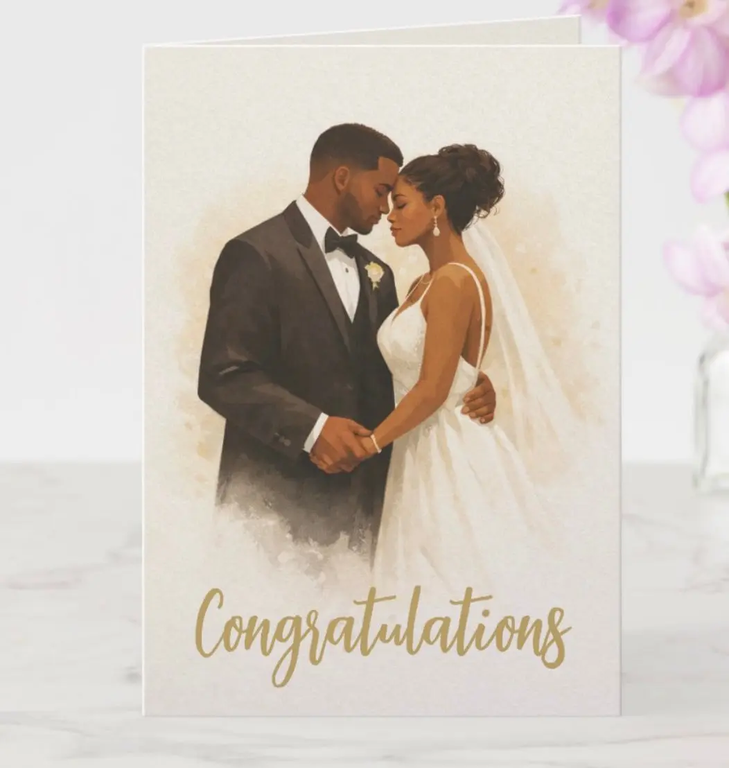 Two Lives, One Story – Wedding Congratulations Card