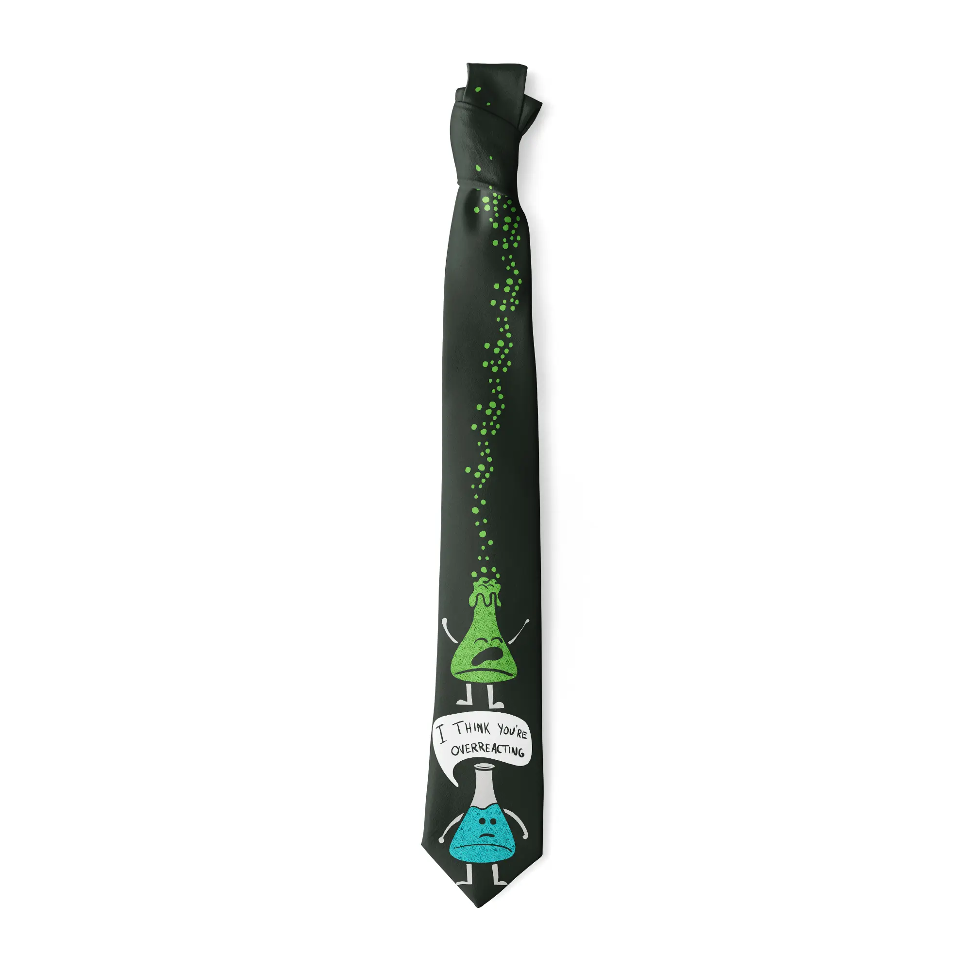 I Think You're Overreacting Necktie Funny Ties Science Teacher Tie Mens Novelty Neckties Funny Ties