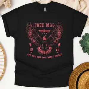 Free Bird Shirt, Eagle Shirt, Soft Cotton Band T-Shirt, Old School Band Shirt, Retro Music Shirt, Rock Band Tee, Trendy Shirts, Viintage Tee