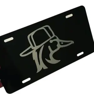 Duck with backwards hat License Plate, Car Accessories, Vanity - Lightweight Aluminum, Pre-Drilled holes, Easy Installation Truck Vehicle