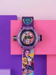Demon Huntress Squad Projection Watch — Multifunctional Luminous Projection Watch / Children's Cartoon Light-Up Watch