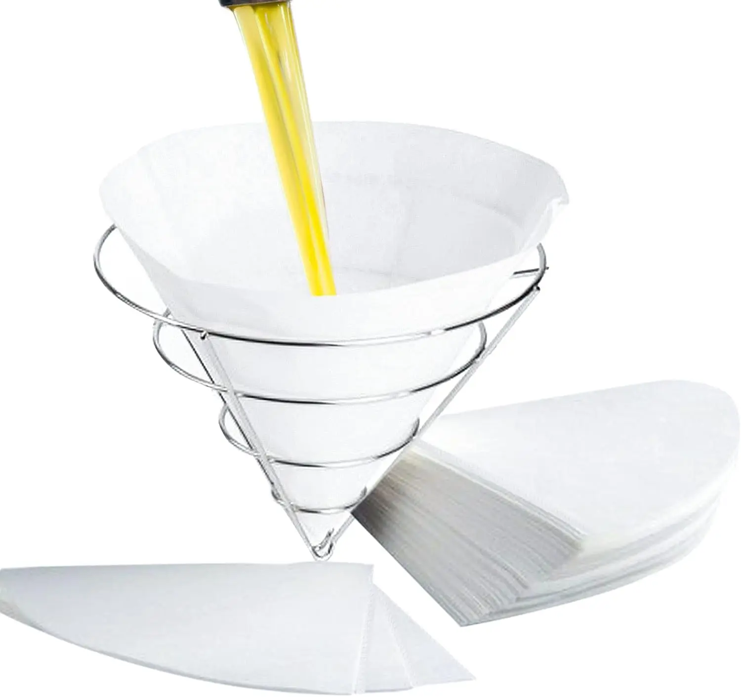 30 Pack 10" Deep Fryer Oil Filters, Best Non Woven Cooking Oil Strainer, Premium Maple Syrup Filter Set, Cones Commercial Filter for Restaurants, Kitchen, Cafes, Food Trucks, Hotels Utensils
