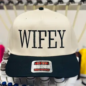 Wifey Hat, Gift For Wife, Embroidered Cap for Brides, Cute Honeymoon Hat, Bridal Shower Gift, Mothers Day Gift,Bachelorette Party Hat