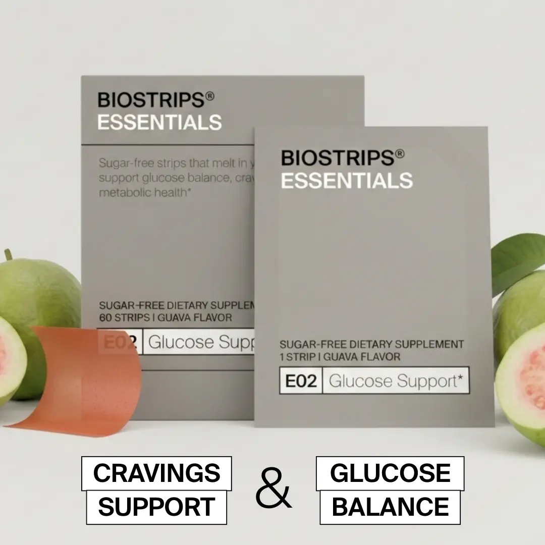 BIOSTRIPS Glucose Support - Fast-dissolving Sugar-Free Strips With Reducose, Chromium