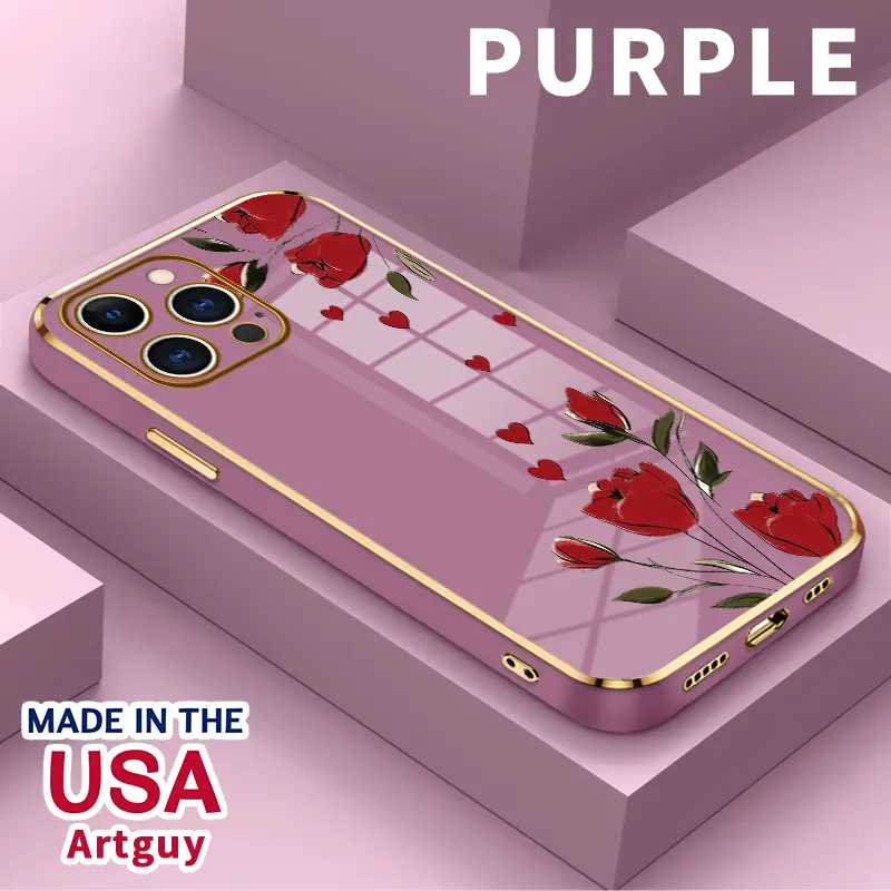 Case for iPhone 16 Pro Max 15 Plus 14 13 12 11 XS XR Beautiful Roses Pocket-Friendly Shockproof Silicone Protective Softcase