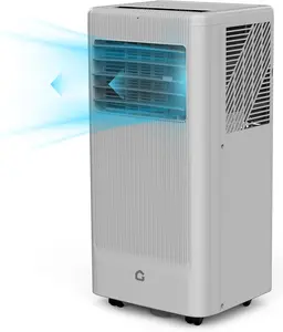 Gaomon 10000 BTU Gray Quiet Portable AC - 3-in-1 Cooling Unit with Dehumidifier, Fan Modes, Remote Control, Sleep Mode for Rooms Up to 450 Sq Ft
