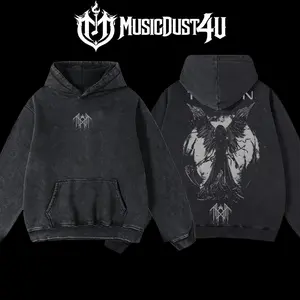 MusicDust4U Retro Vintage Limited Edition Sleep Token Grim Reaper Angel of Death Classic Cotton Hoodie Unisex 100% Premium Cotton Menswear - Apparel