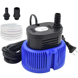 LAANPOLE Pool Cover Pump Above Ground - Submersible Swimming Sump Inground Pump, Water Removal with 16' Drainage Hose and 25 Feet Power Cord, 850 GPH, 3 Adapters, Blue
