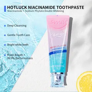 Hotluck Niacinamide Toothpaste - Strengthens Enamel Fights Plaque Gently Whitens Teeth Reduces Gum Sensitivity Fluoride-Free Fresh Mint Flavor Oral Care