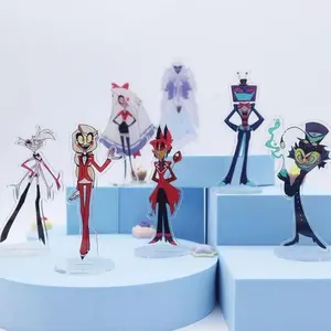 New Hot Hazbin Hotel Anime Merchandise Vox Rotating Standee Acrylic Model Angel Desktop Ornament Collection Toy for Holiday Gift