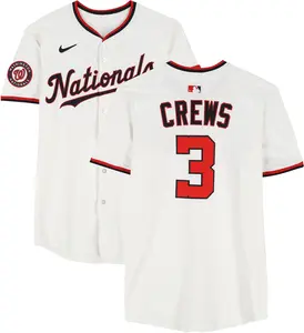 Dylan Crews Washington Nationals Player-Issued #3 White Jersey from the 2025 MLB Season - Fanatics Authentic Certified