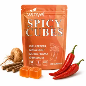 Spicy Cubes Intimacy Wellness Gummies | Peach Flavor with Chili Pepper, Maca Root, Muira Puama & Epimedium | 30-Count SummerVibes Intimacy Wellness Supplement