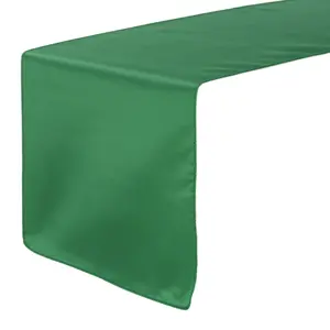 14 x 108 Inch L'amour Satin Table Runner Emerald Green
