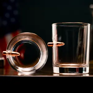 Bullet Whiskey Glass Gifts for Him, Father's Day Rock Glass Gifts for Dad, Gifts for Husbband