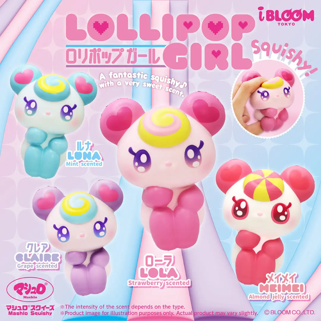iBloom Squishy Lollipop Girl Kawaii Soft Scented Slow Rising Stress Relief