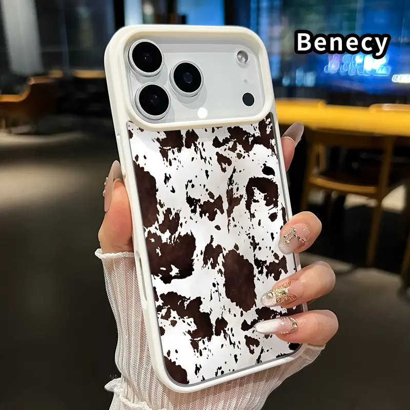 Magnetic Phone case for iPhone 17 16  Pro Max Plus 15 14 13 12 11 Air E Ink - Blot Symphony Pattern Non-Yellowing Shockproof Soft Silicone Transparent Acrylic Cover Supports Wireless Charging