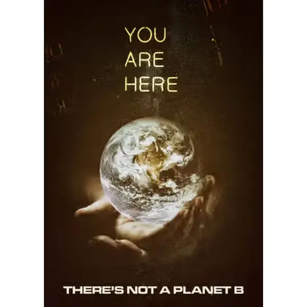 Modern Surreal Collage Save the Planet Environment Awareness. Theres Not A Planet B. Space save posters.The galaxy. Home decor poster. Wall decor. Frameless.
