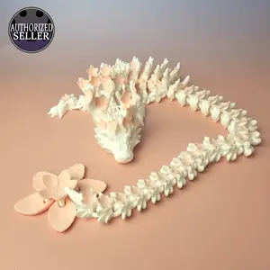 Flower Dragon 24 Inches 3D Printed | Articulated Dragon | 3D Printed Flexi Dragon| Fidget Toy | Flower Dragon
