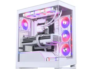 Phanteks NV5 MK2, Showcase Mid-Tower Chassis, Rear-Connect MB Support, Integrated D/A-RGB Lighting, Seamless Tempered Glass Design, 8x Fan Positions, Matte White