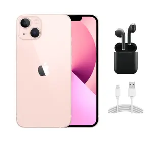 Refurbished iPhone 13 (Unlocked)-Acceptable Condition with Wireless Earbuds & 1 Year Warranty  A2482