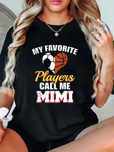 100% Cotton Unisex Player Call Me Mimi Print Crew Neck T-Shirt, Women Graphic T Shirts, Casual Short Sleeve T-Shirt For All Seasons, Women'S Clothing
