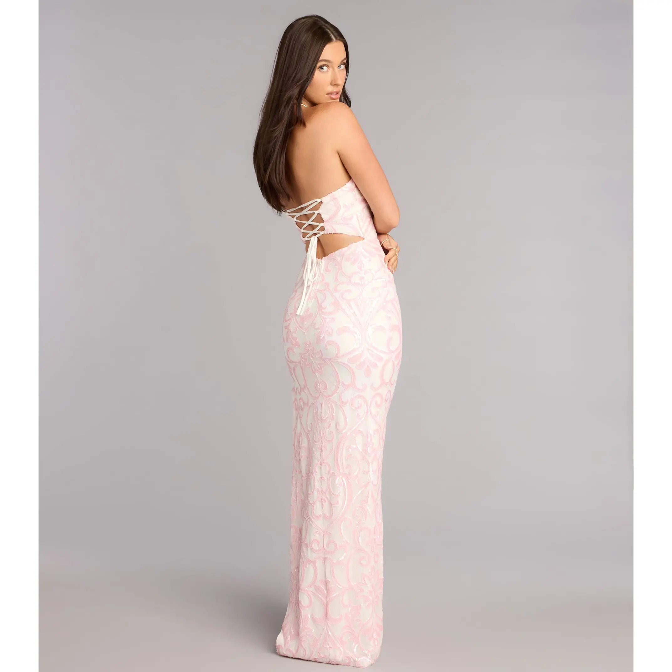 Alexis Sequin Column Formal Dress - TikTok Shop
