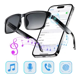 Smart glasses, Bluetooth Wireless Glasses with Open-Ear Speakers, Touch Control & Voice Assistant, UV Protection Lenses, Hands-Free Calls, for Driving, Running & Outdoor Activities, Sports Smart Glasses