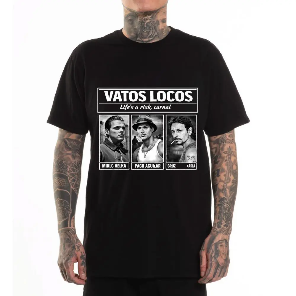 VATOS LOCOS FOREVER HONOR Unisex Oversized Short-Sleeve Sports T-Shirt - Chicanos Cholo Mexican Style Streetwear, Casual Cotton Basic Top