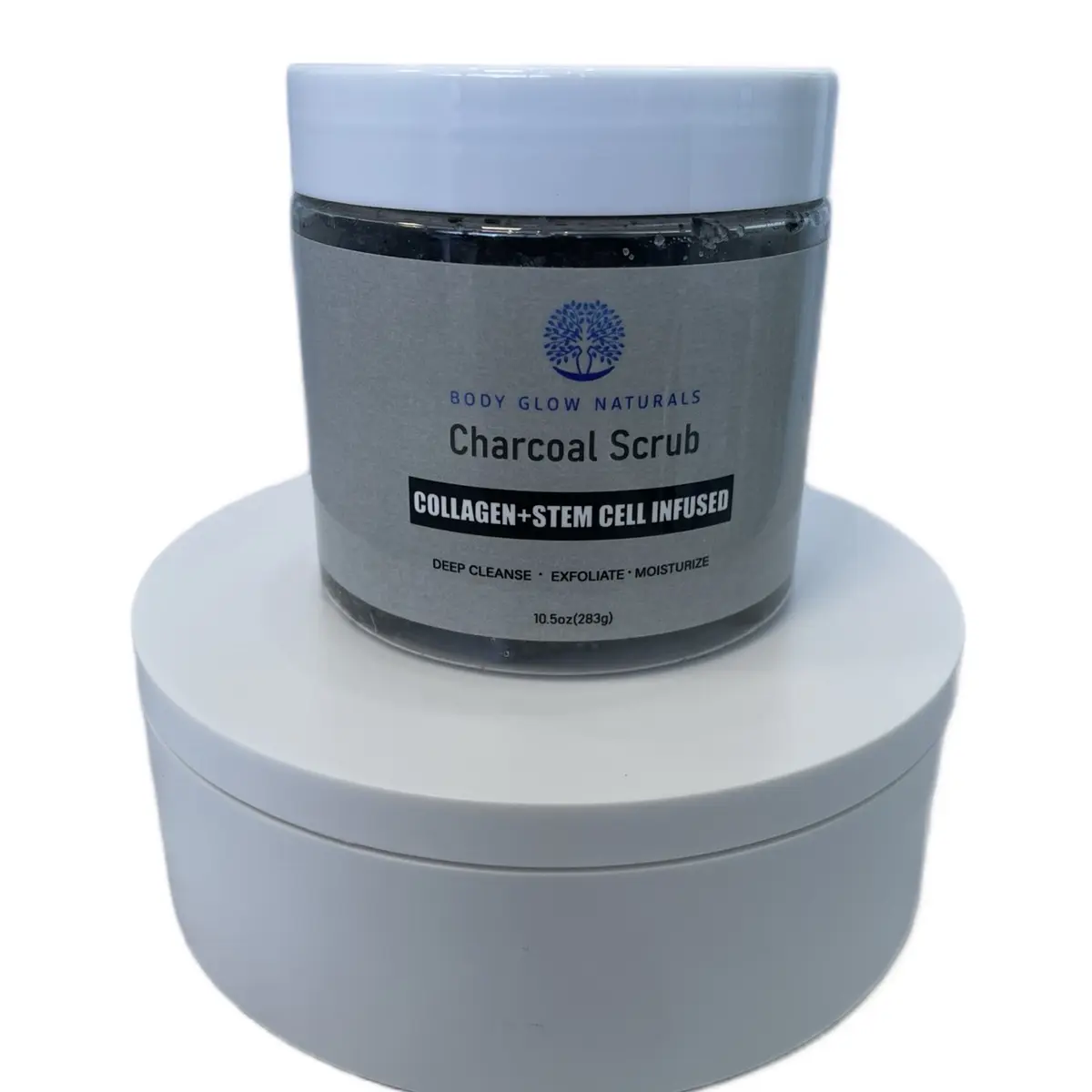 Charcoal Scrub with Collagen and Stem Cell Infused for Deep Cleansing, Exfoliating and Moisturizing - Skincare - Comfort Skin Repair Cleanser