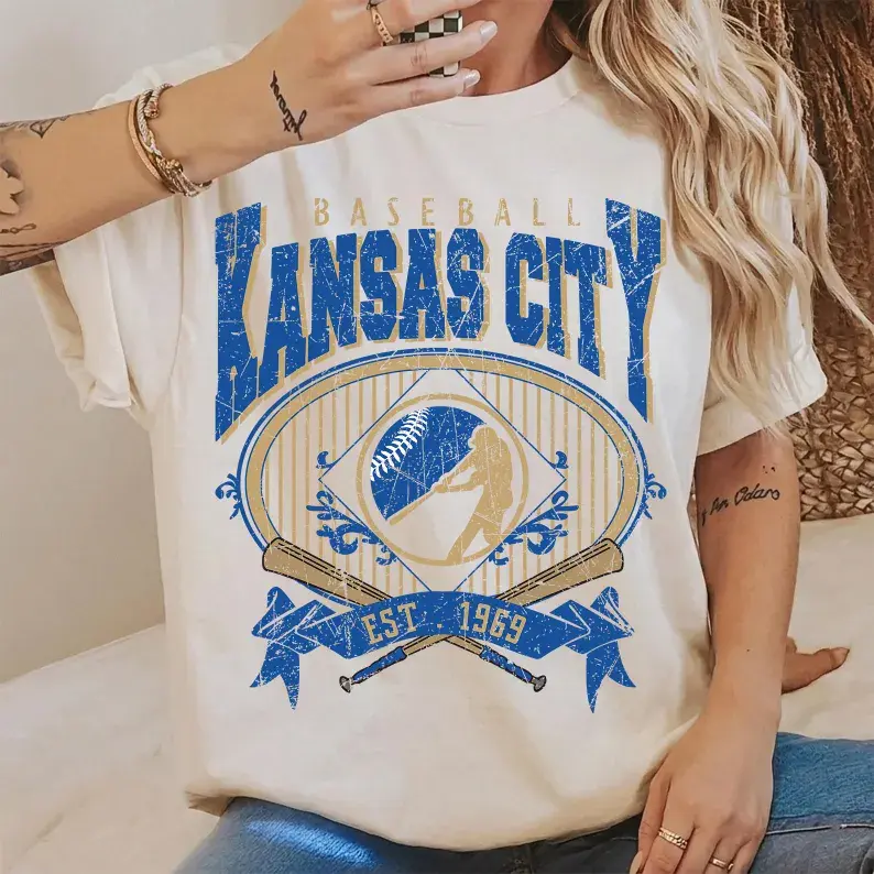 [Sale Up To 50%] Vintage 90s Style Kansas City Baseball Shirt, Game Day Tshirt, Kansas City Team Baseball Tee, Sunday Kansas City Mascot T-Shirt, Royals Fan Apparel