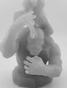 3D Resin Model of Transparent Kratos  - 8K Resolution