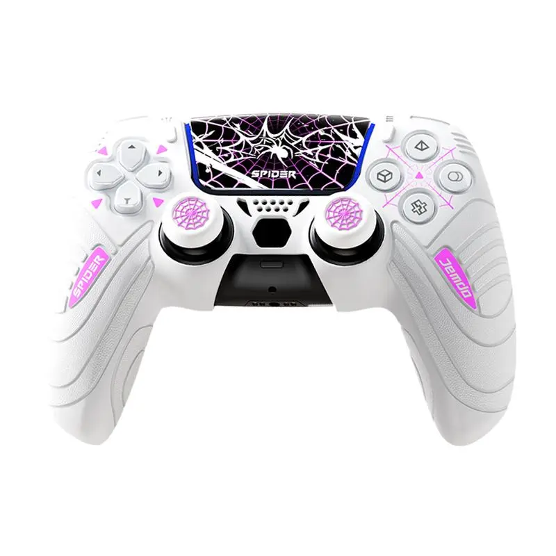 Game Controller Design Protective Case, Anti-slip Game Controller Protector with Touchpad Sticker, Sweat Resistant Game Controller Protective Cover for PS5/PS4, Console Accessories