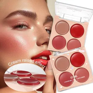 High Pigment Lip & Cheek Palette, Enhances Color, Perfect for Travel and Daily Use, Ideal for Vacation Makeup