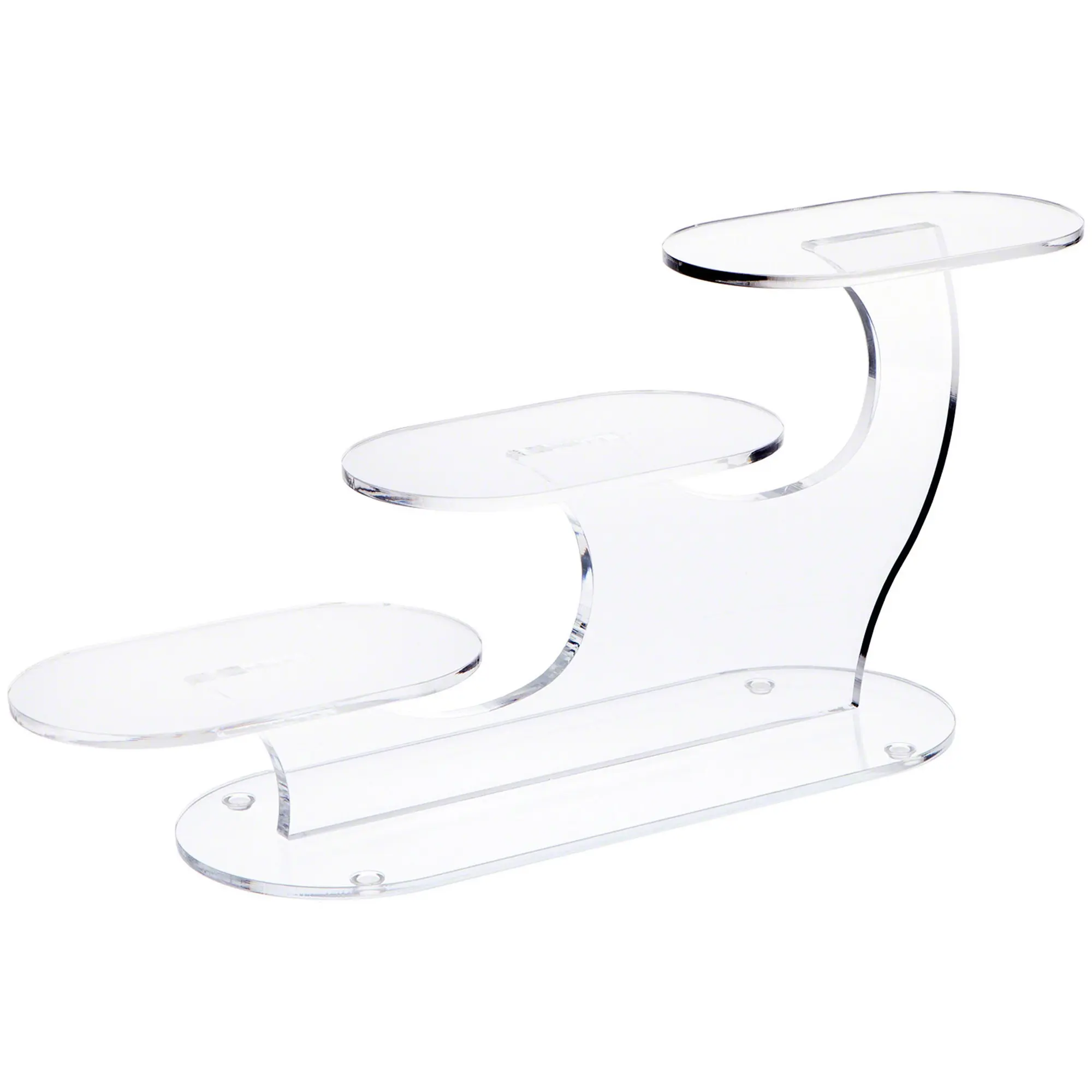 Plymor Clear Acrylic 3-Item Display Riser, 8" H x 19.5" W x 5" D